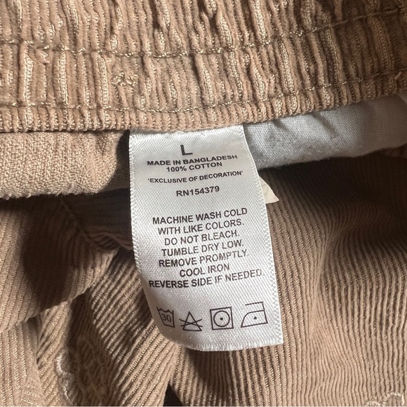 Aeropostale 100% Cotton Malibu Corduroy Mushroom Shorts, Tan Brown, Men’s Large - Picture 8 of 9